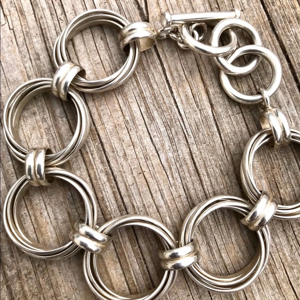 Silpada multi circle link toggle bracelet